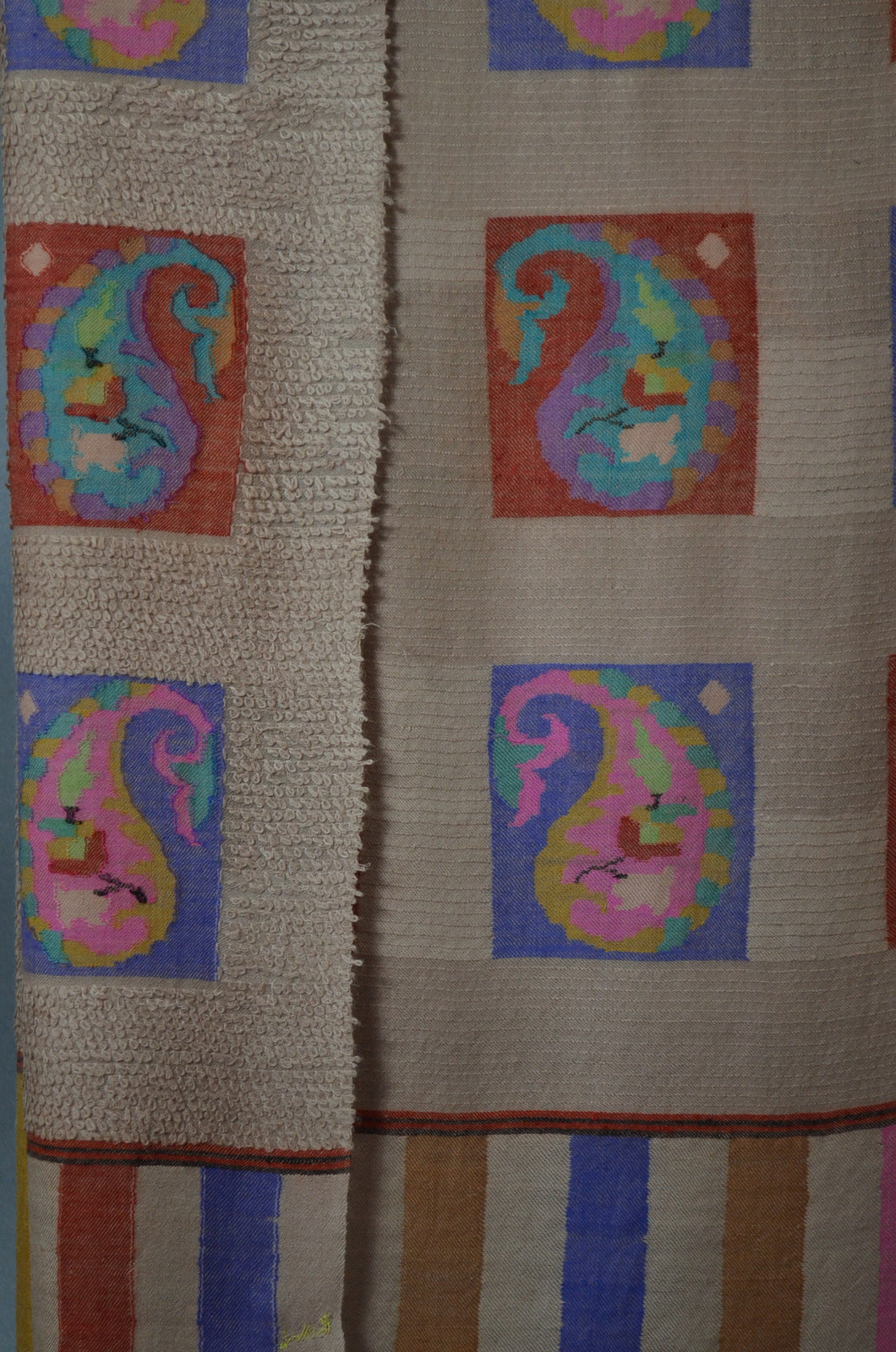 Un Dyed Natural Kani Pashmina Towel Shawl