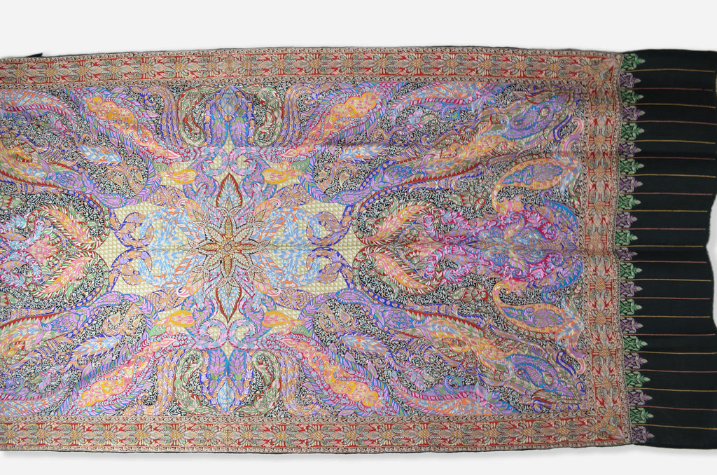 Oversized 2.5 Yard Kalamkari Pashmina Jamawar Shawl