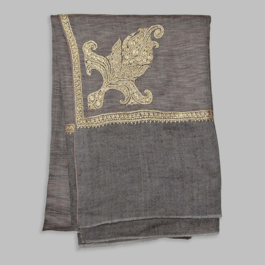Cashmere Pashmina Tilla Embroidery Shawl