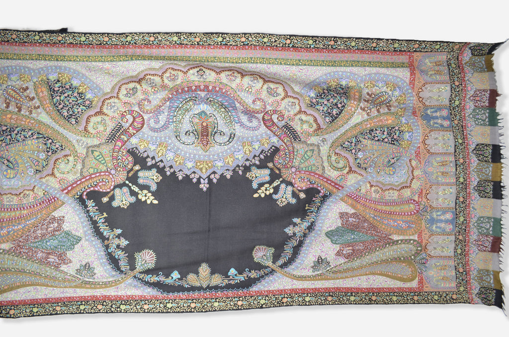 Oversized 2.5 Yard Kalamkari Pashmina Jamawar Shawl