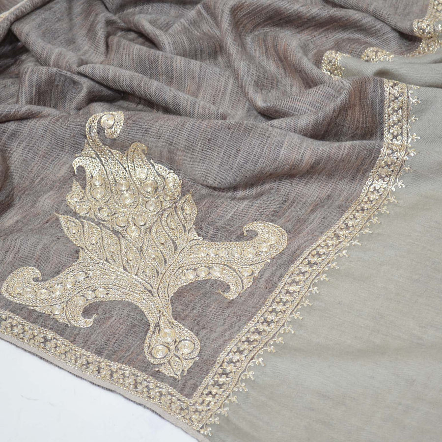 Tilla Embroidery Cashmere Pashmina Shawl