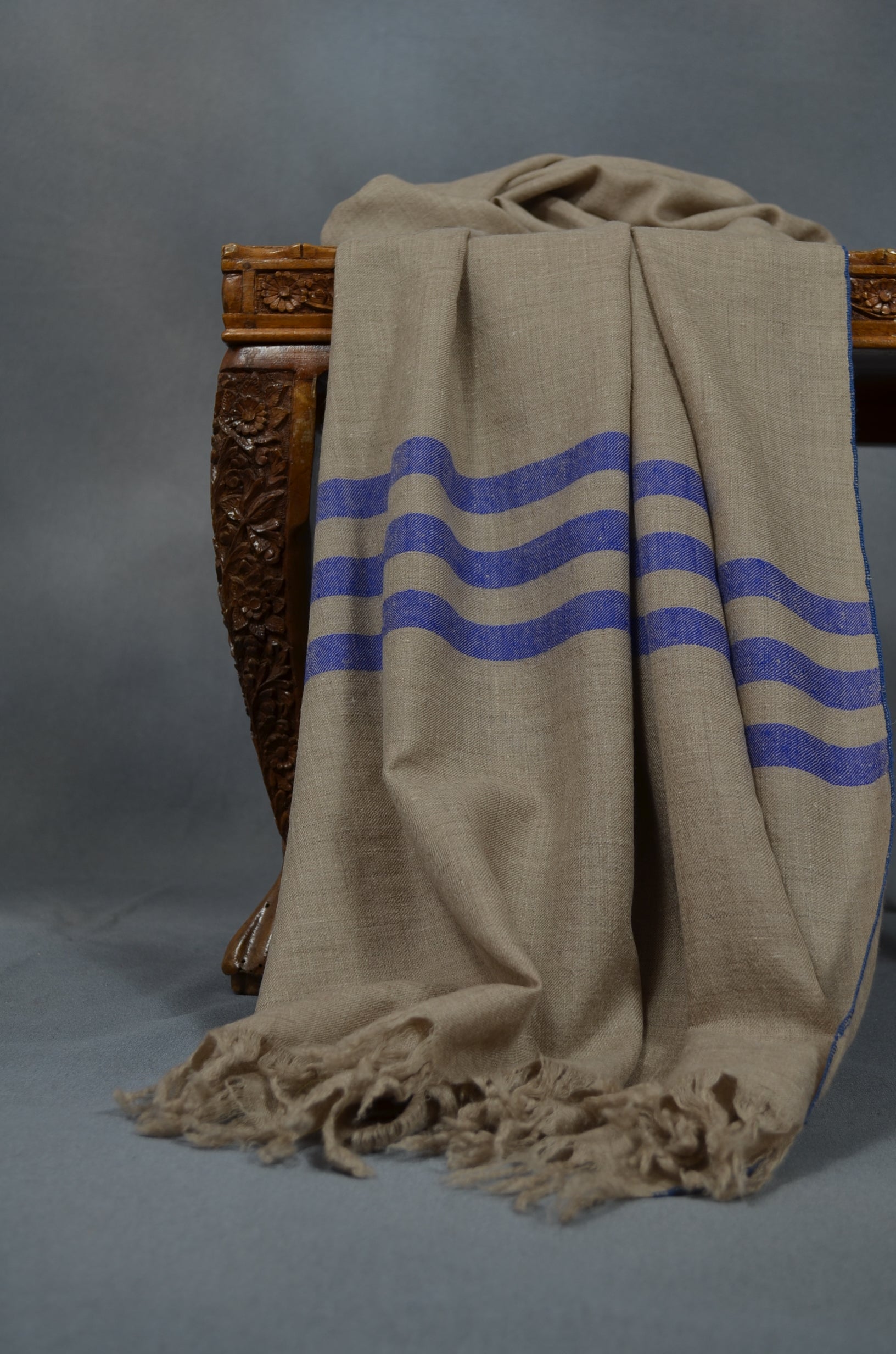 Classic Natural Embroidery Cashmere Pashmina Shawl