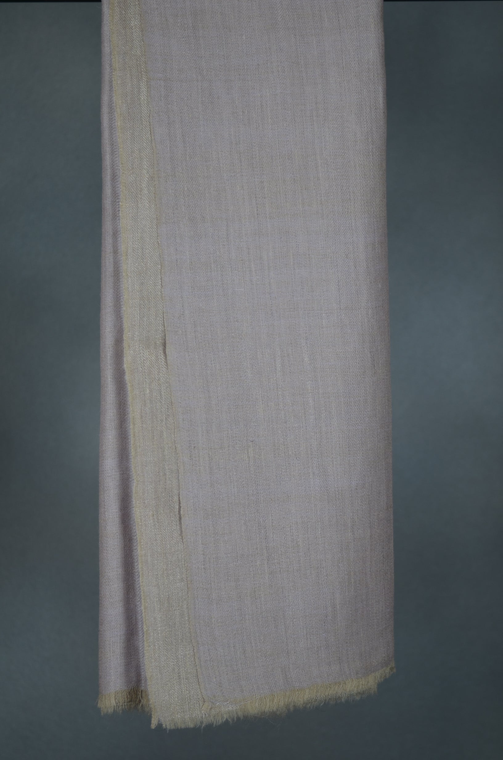 Reversible Lavender and Metallic Silver Handwoven Cashmere Pashmina Shawl