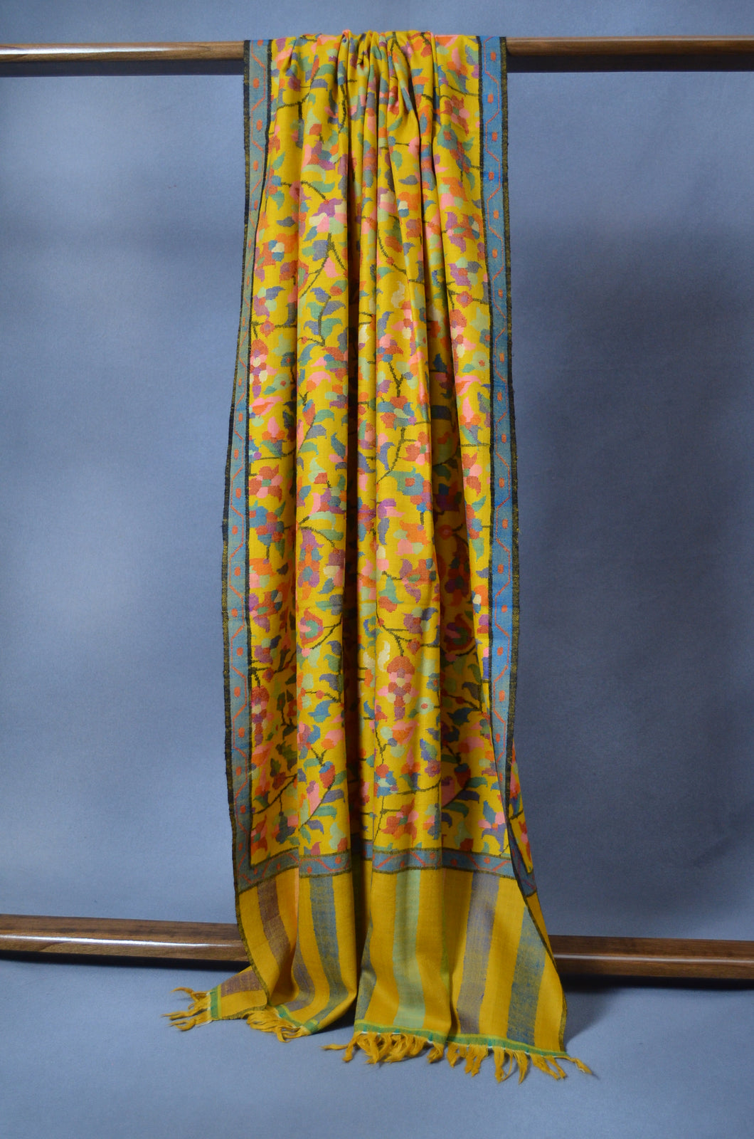 Yellow Kani Jamawar Pashmina Shawl
