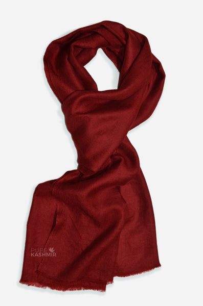 Beautifully light and scrumptiously soft "Mahogany" Cashmere Scarf is hand woven from the highest grade of 100% pure Cashmere from Kashmir. Ships worldwide with free shipping options.