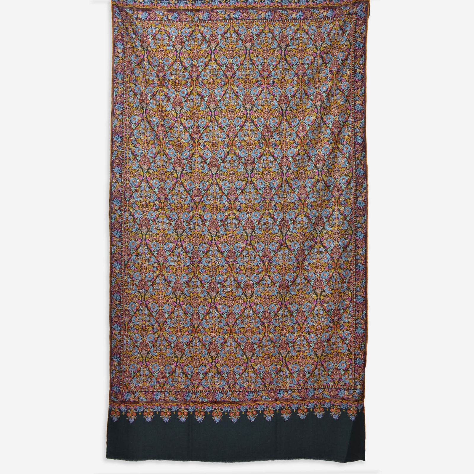 Black Cashmere Pashmina Jamawar Shawl