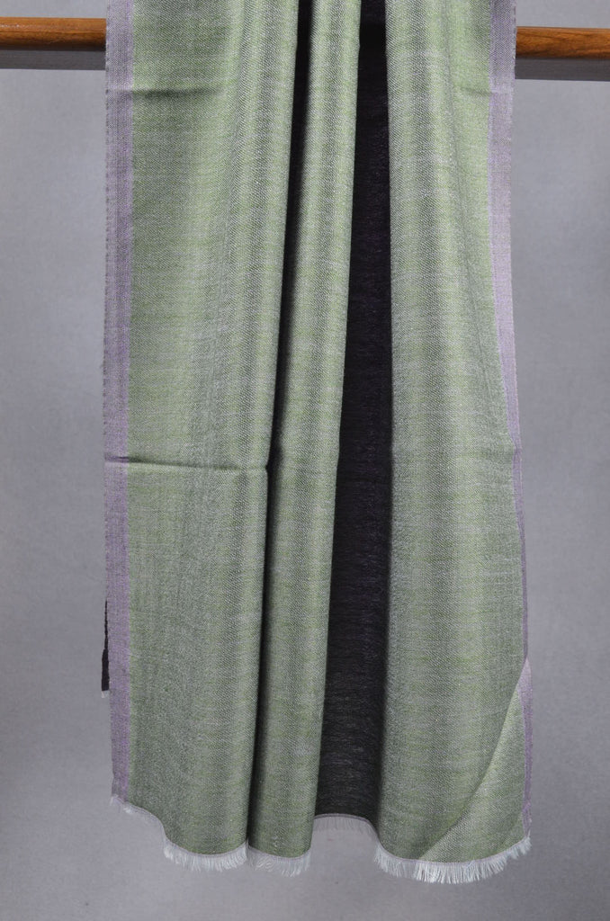 Amethyst & Green Reversible Merino & Silk Scarf