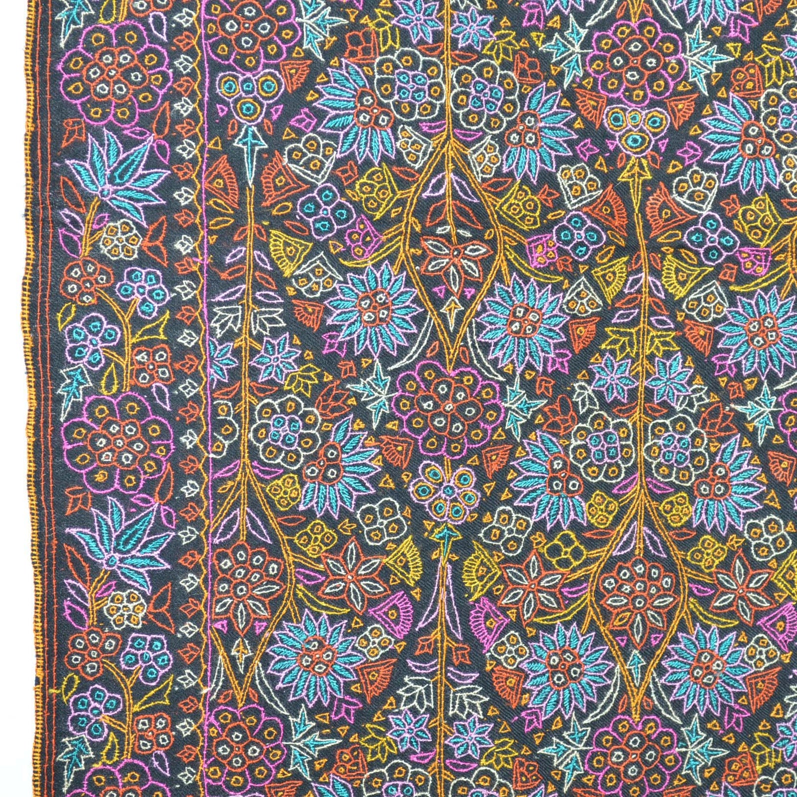 Black Cashmere Pashmina Jamawar Shawl