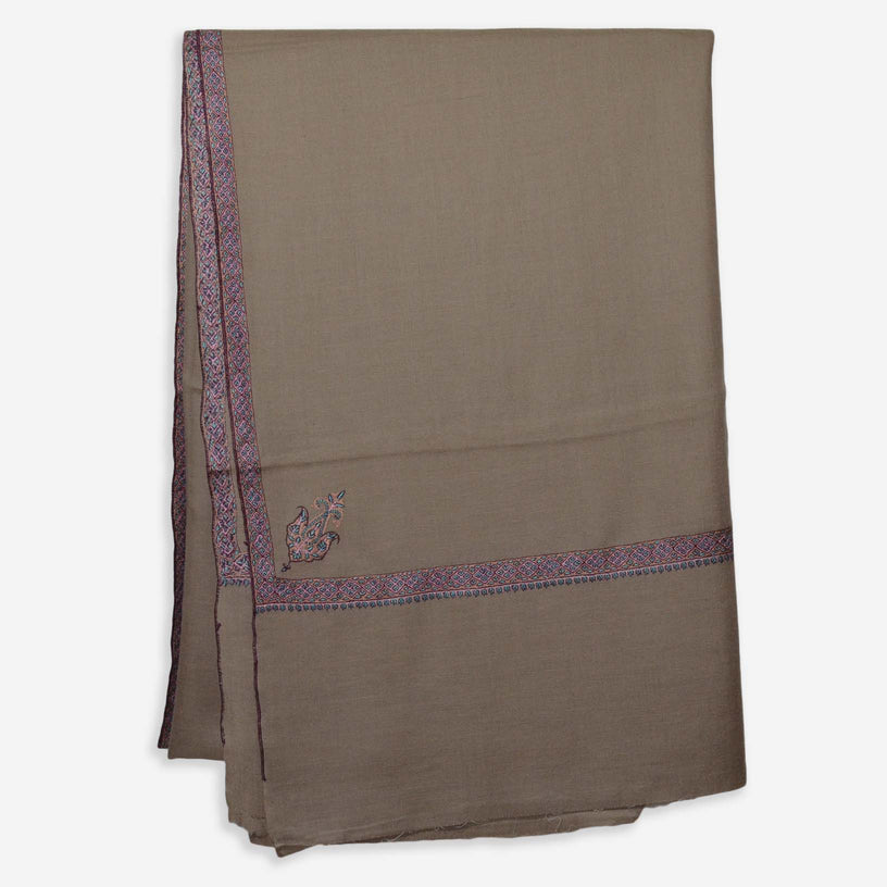 Cashmere embroidered over sized shawl