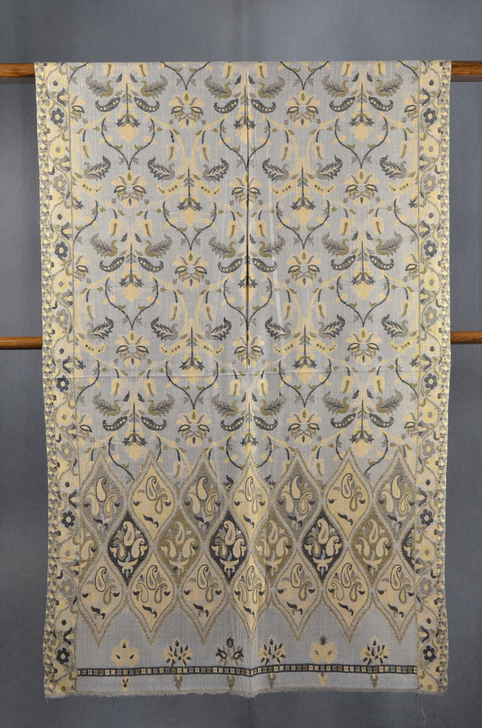 Off-white Base Multicolor Jacquard Kani Merino Wool Scarf