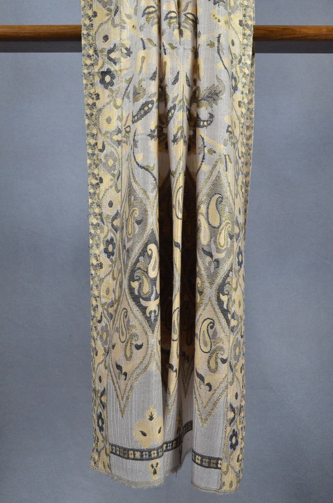 Off-white Base Multicolor Jacquard Kani Merino Wool Scarf