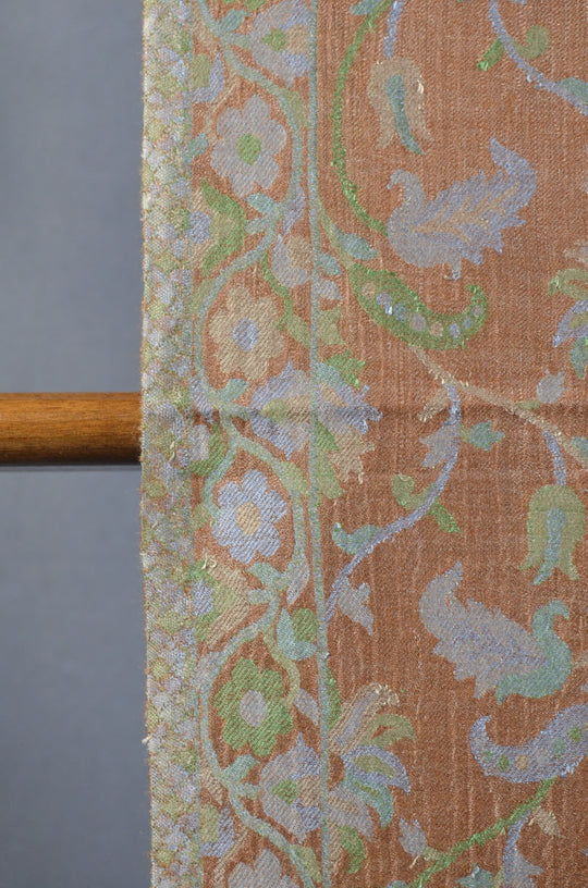 Orange Base Multicolor Jacquard Kani Merino Wool Scarf