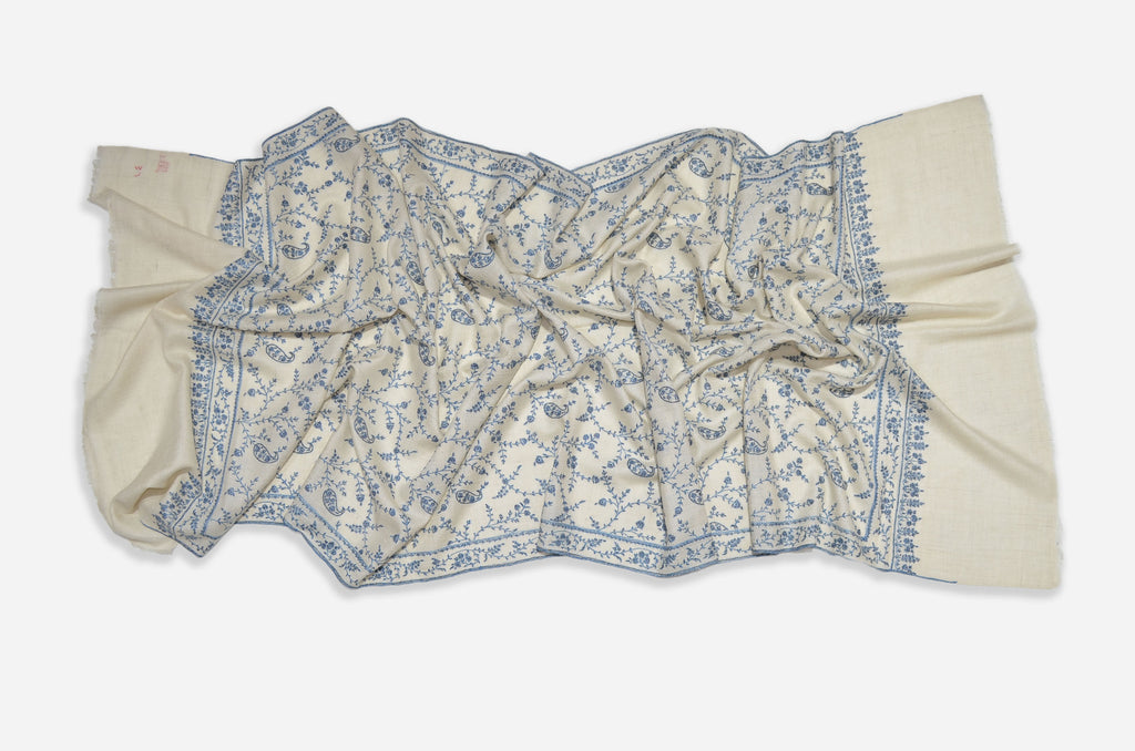 Beautiful Ivory Cashmere Pashmina Scarf