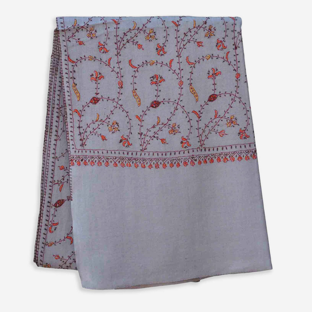 Cloud Grey Kashmir cashmere merino wool scarf
