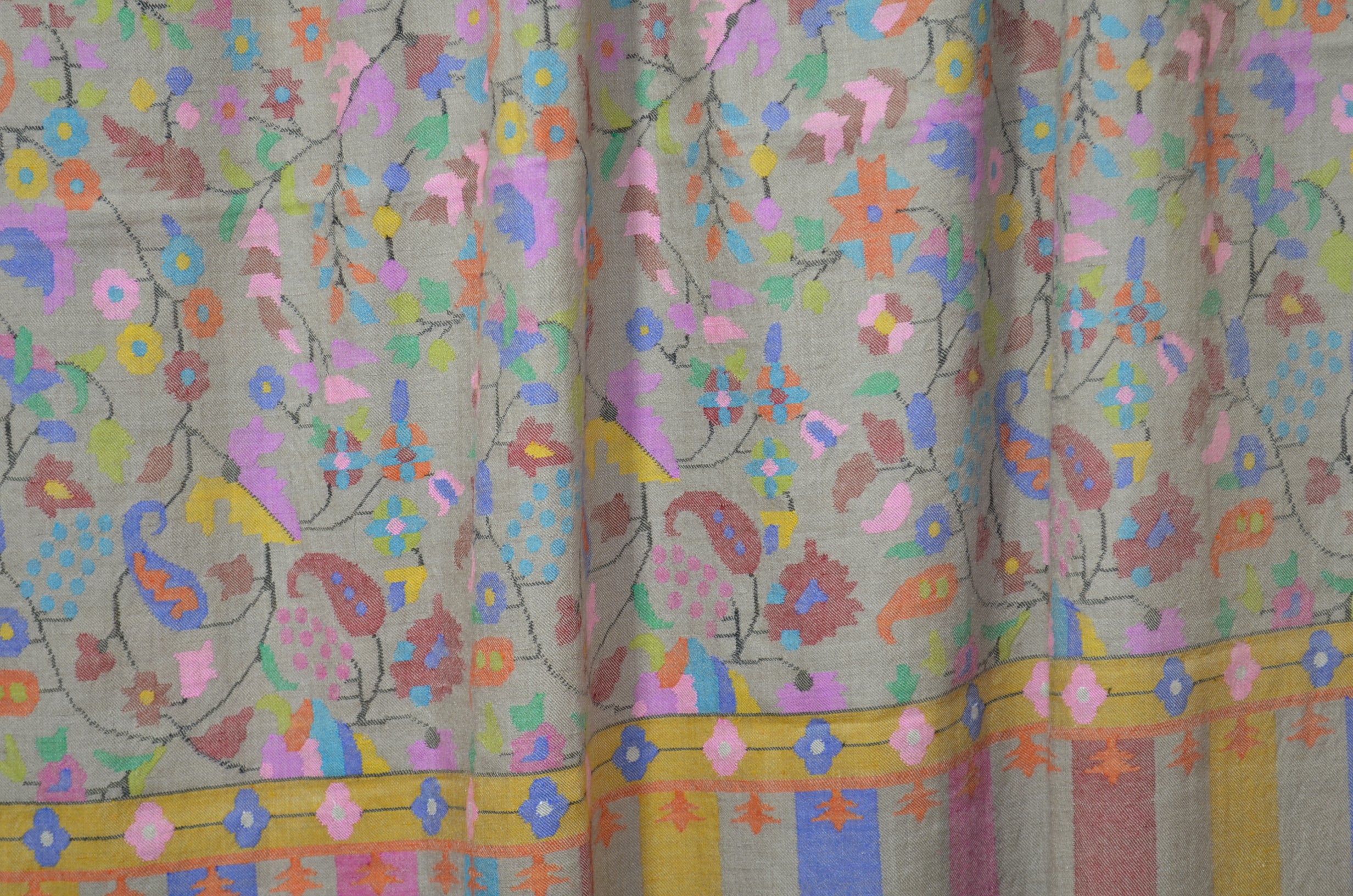 Natural Kani Jamawar Shawl