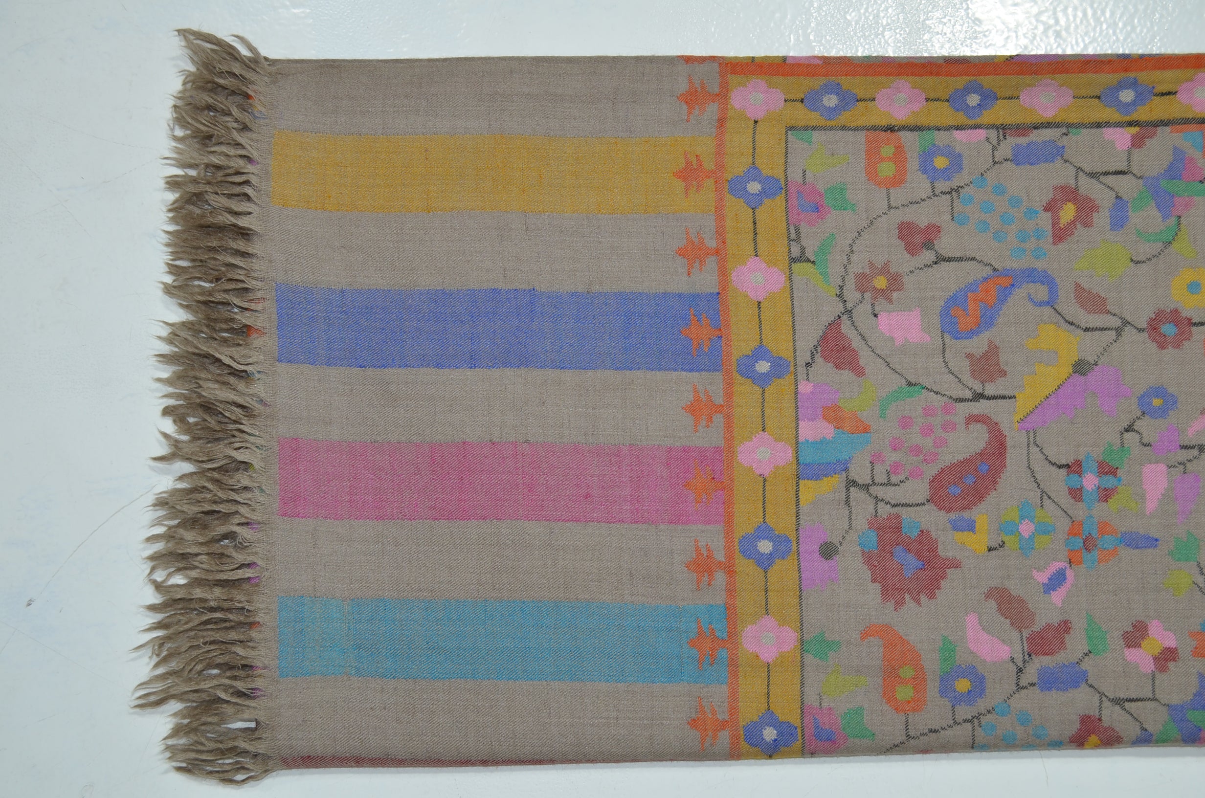 Natural Kani Jamawar Shawl