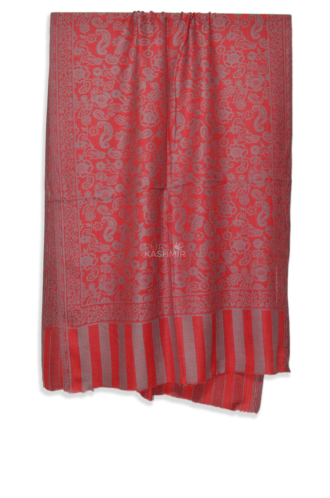 pink kani jamawar jacquard wool scarf