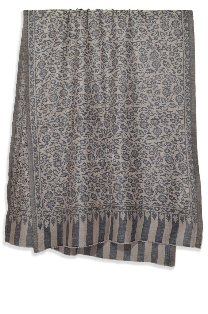 Black & Ivory Kani Jacquard Jamawar Scarf