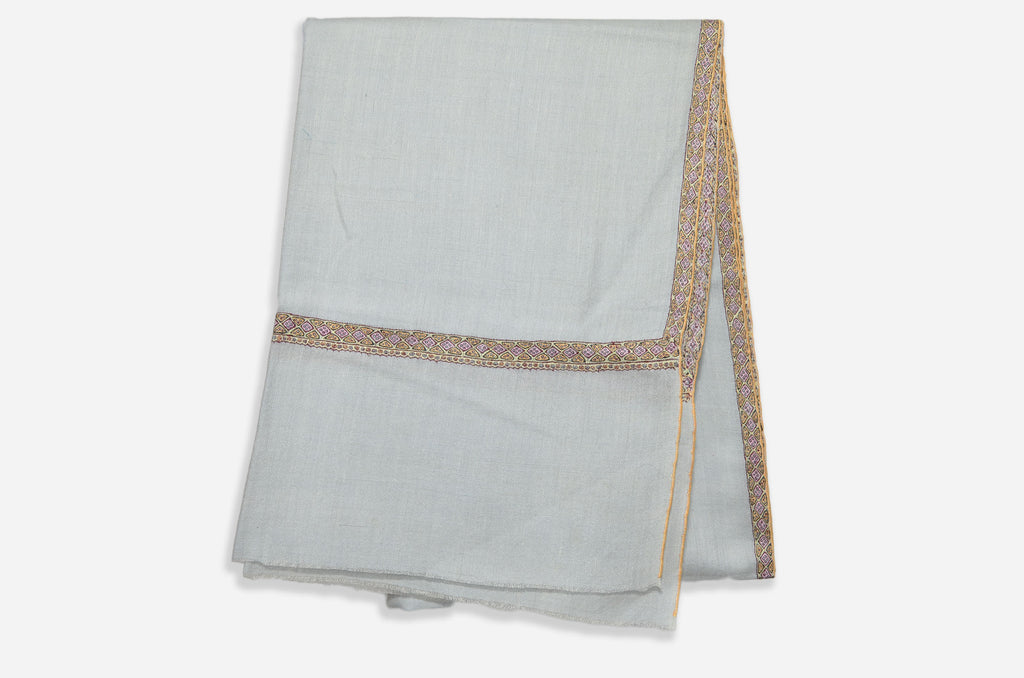 Beautiful Cashmere Scarf with Amazing Border Embroidery