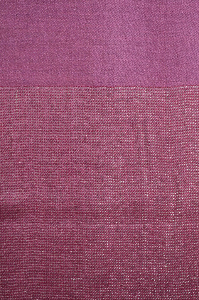 Border Pattern Pink Merino & Silk Scarf