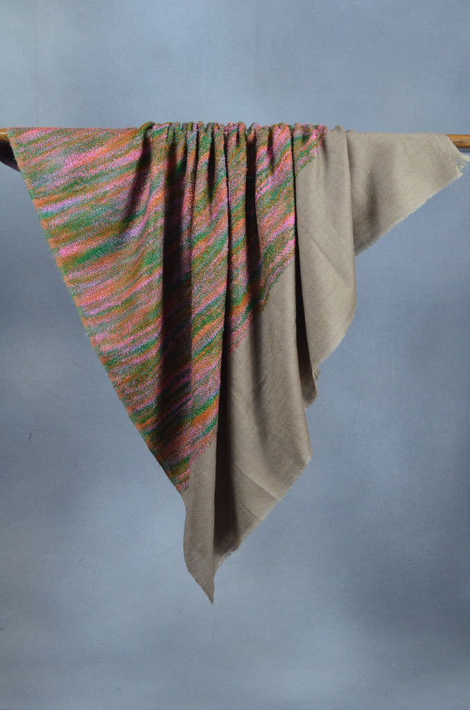 Multicolor Base Cashmere Travel Wrap