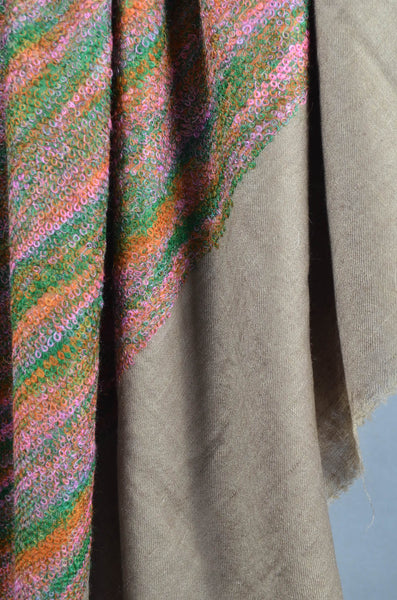 Multicolor Base Cashmere Travel Wrap