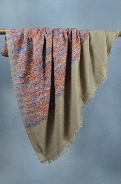 Natural Base Multicolor Base Cashmere Travel Wrap
