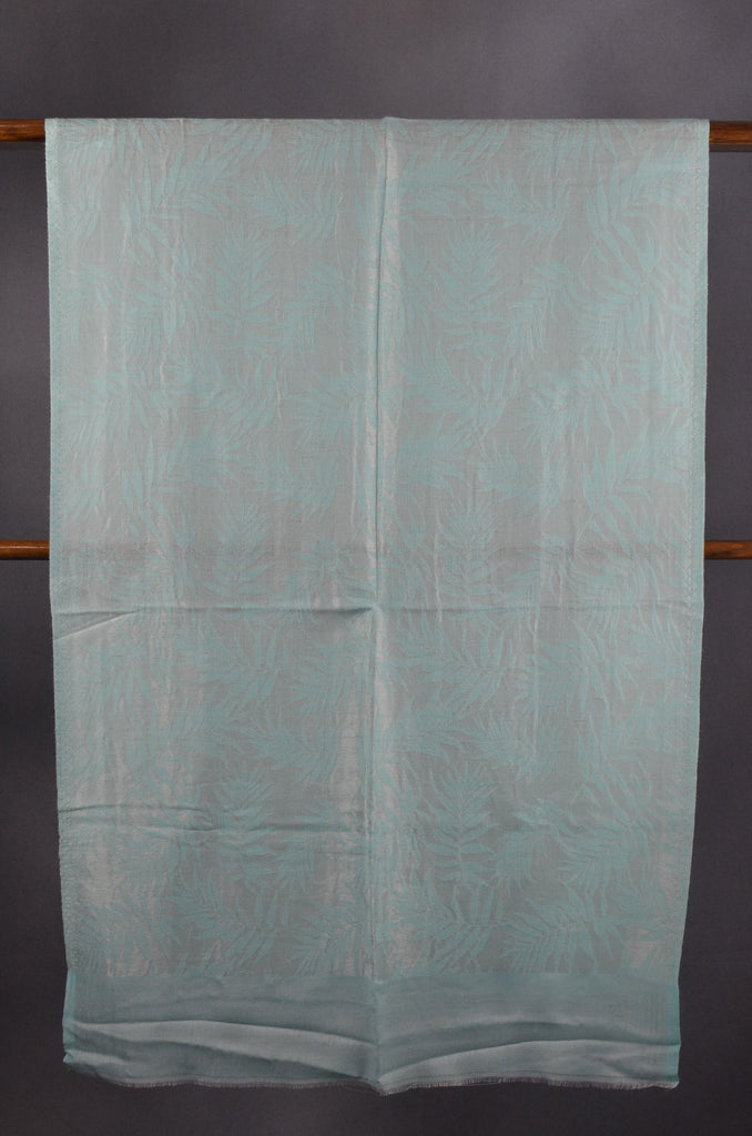 Light Turquiose Base Zari Jacquard Scarf