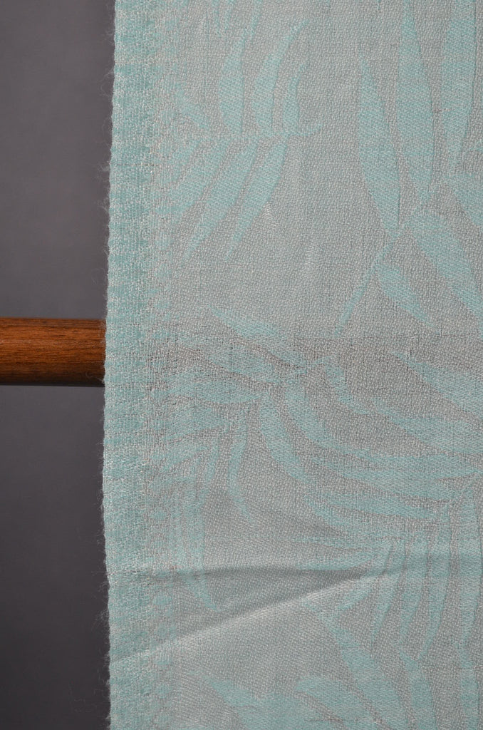 Light Turquiose Base Zari Jacquard Scarf