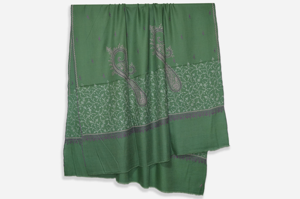 Green Cashmere Pashmina Jali