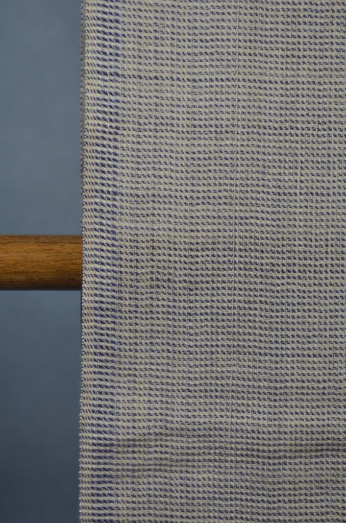 Black Base with Natural Border Merino Silk Scarf