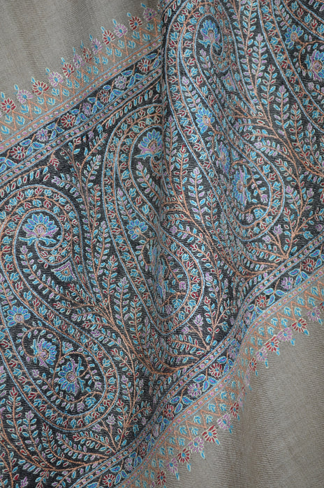 natural embroidery cashmere pashmina shawl