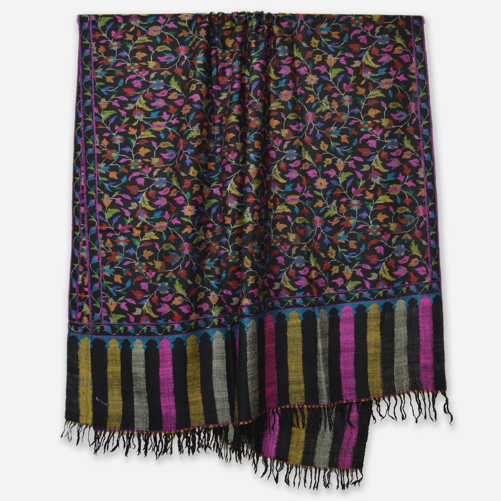 Black Kani Jamawar Pashmina Shawl