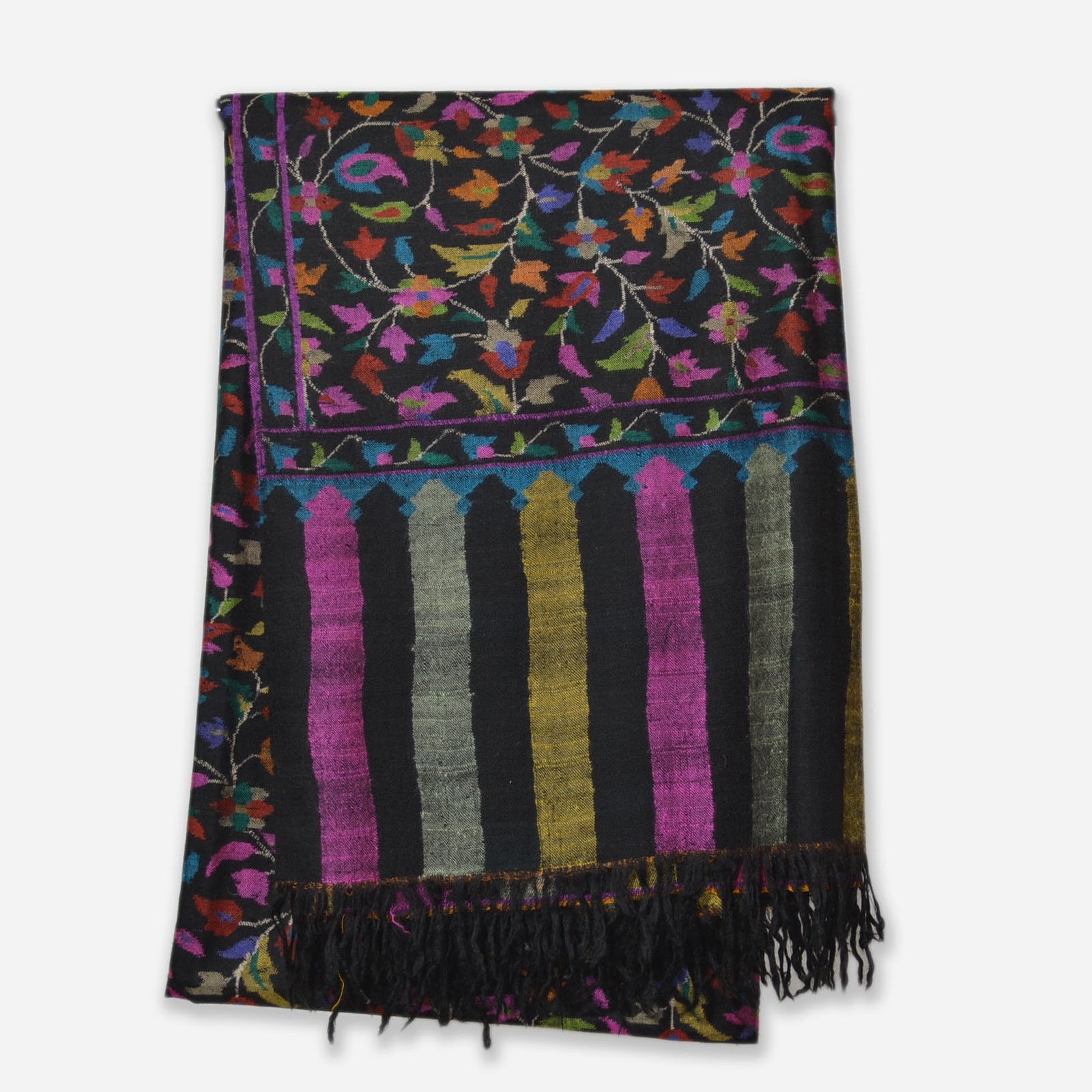 Black Kani Jamawar Pashmina Shawl