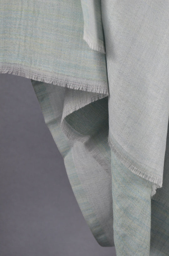 Two Shades of Green Reversible Merino & Silk Scarf