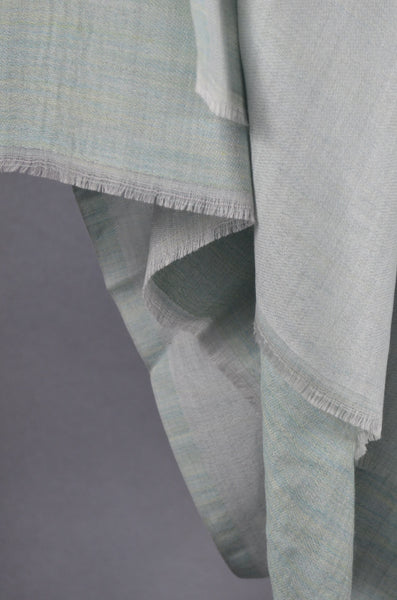 Two Shades of Green Reversible Merino & Silk Scarf