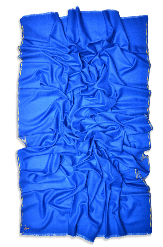 Royal Blue Sozni Embroidery Shawl