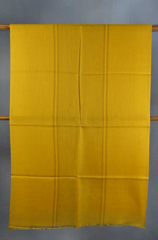 Extra-light weight Cyber Yellow Color Merino Silk Scarf