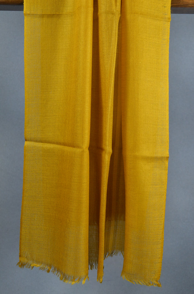 Extra-light weight Cyber Yellow Color Merino Silk Scarf