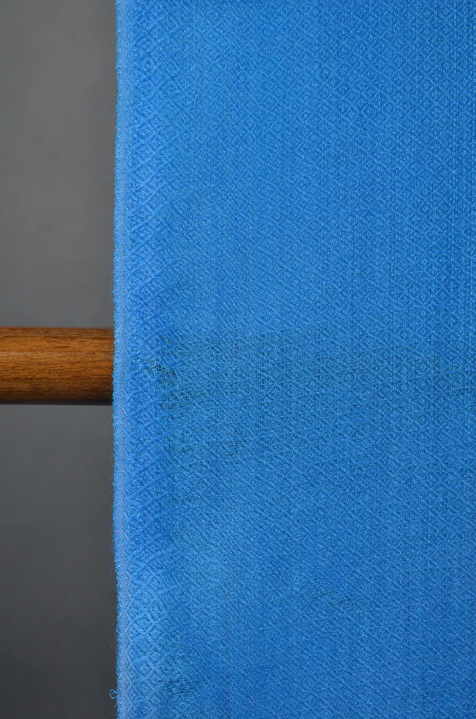 Extra-light weight Azure Blue Color Merino Silk Scarf