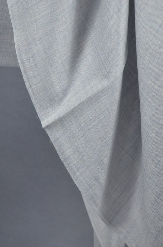 Extra-light weight Grey Color Merino Silk Scarf