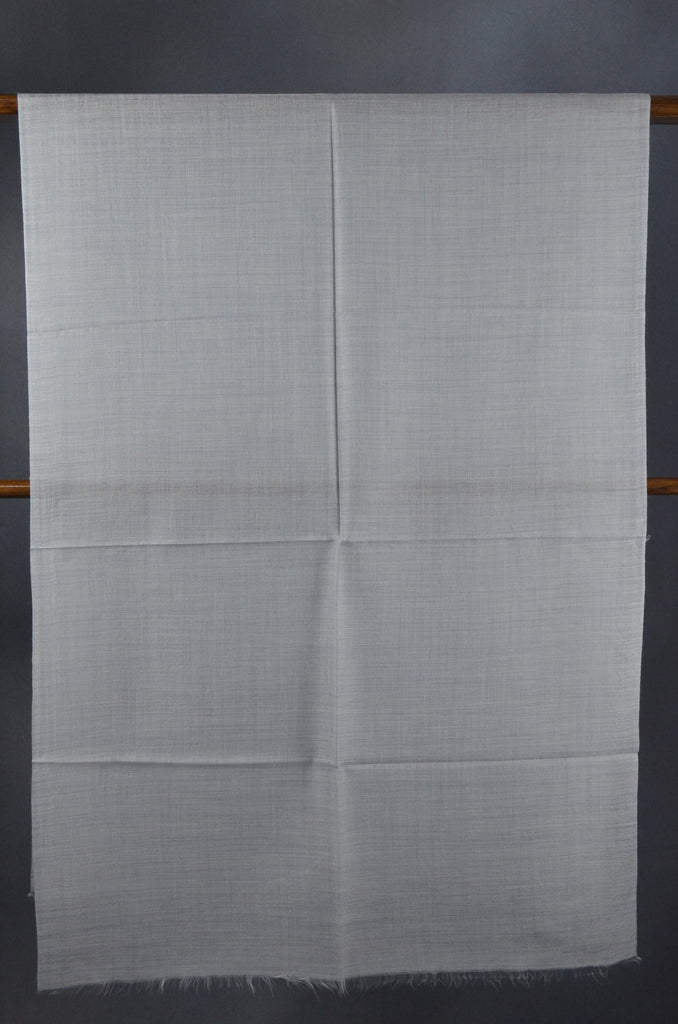 Extra-light weight Grey Color Merino Silk Scarf