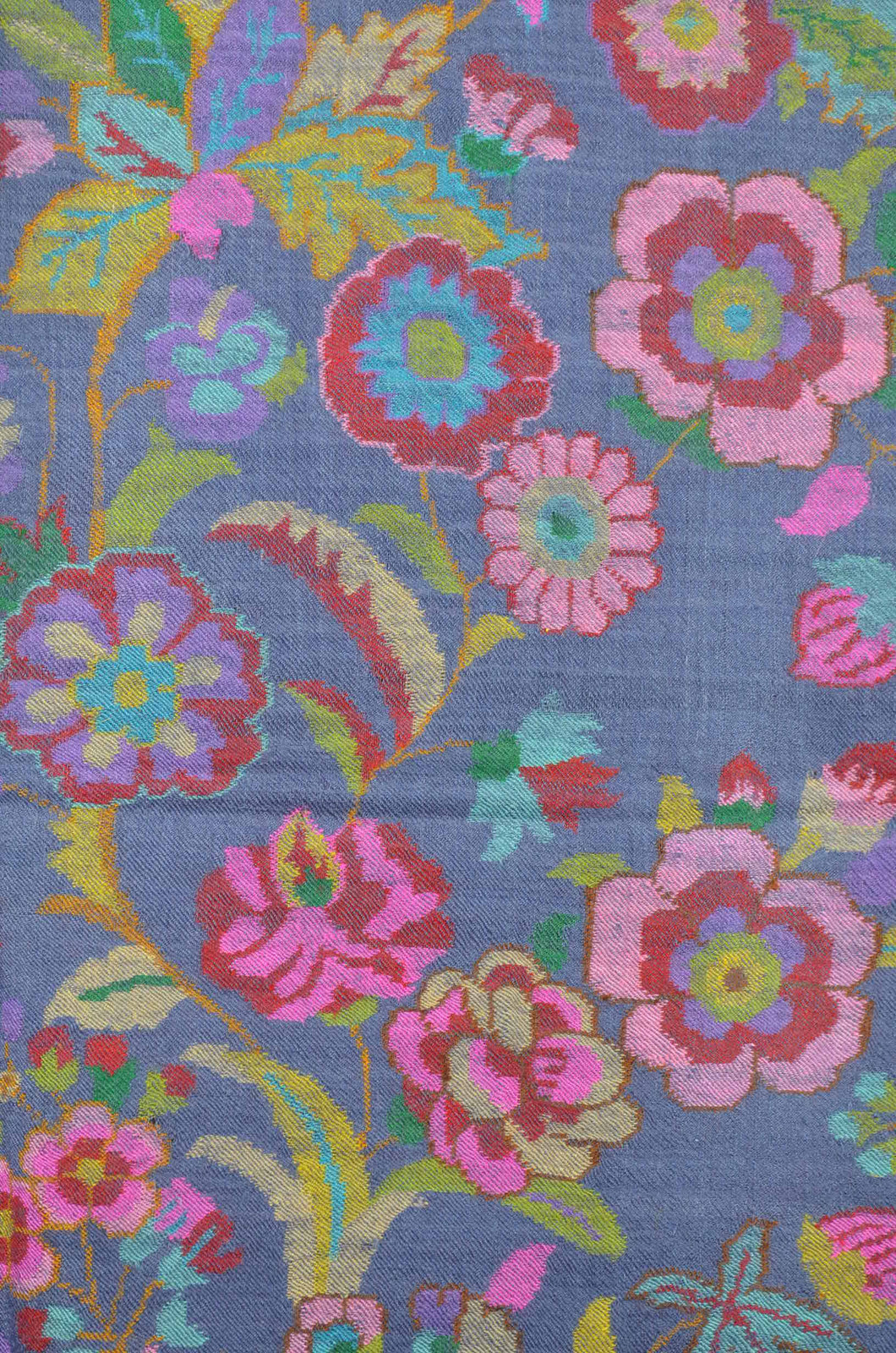 Grey Base Kani Jamawar Pashmina Shawl