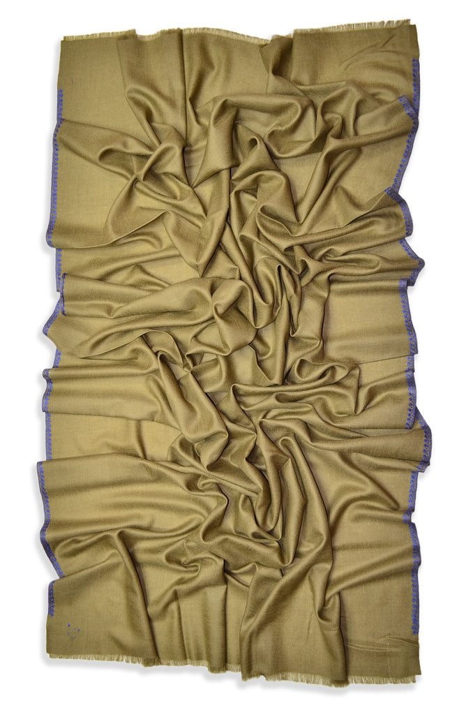 Brown Sozni Embroidery Shawl