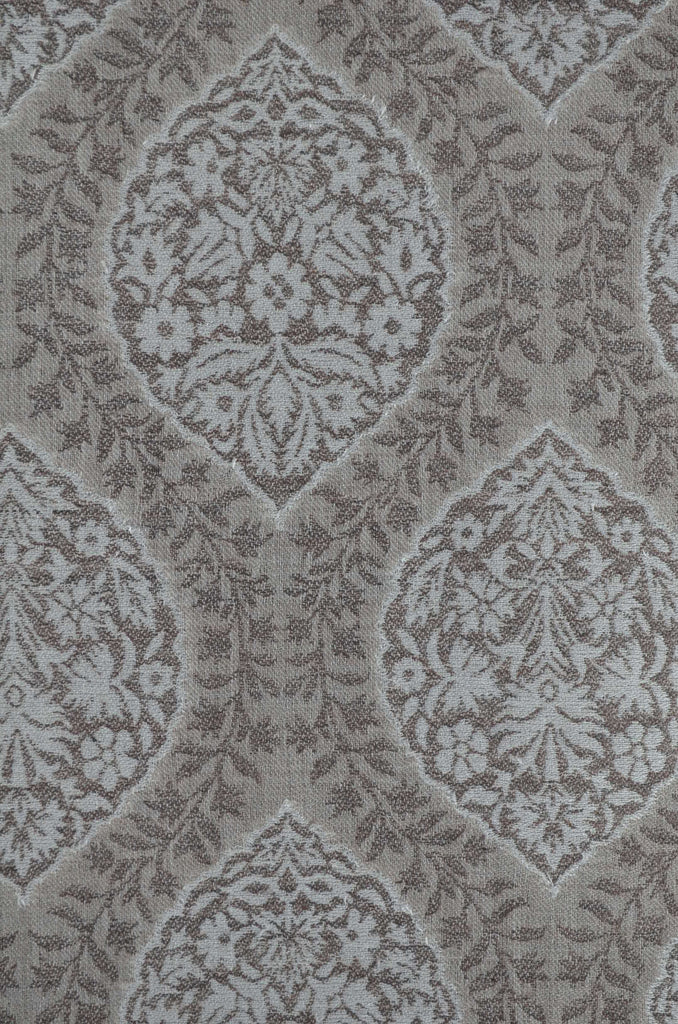 Cream Multicolor Jacquard Kani Pattern Merino Wool Scarf