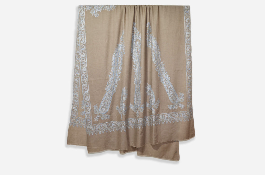 Oversized 3 Yard Pashmina Embroidery Shawl