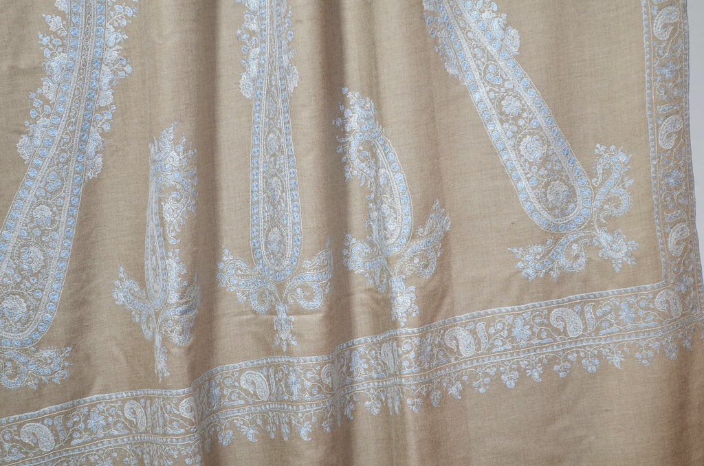 Oversized 3 Yard Pashmina Embroidery Shawl
