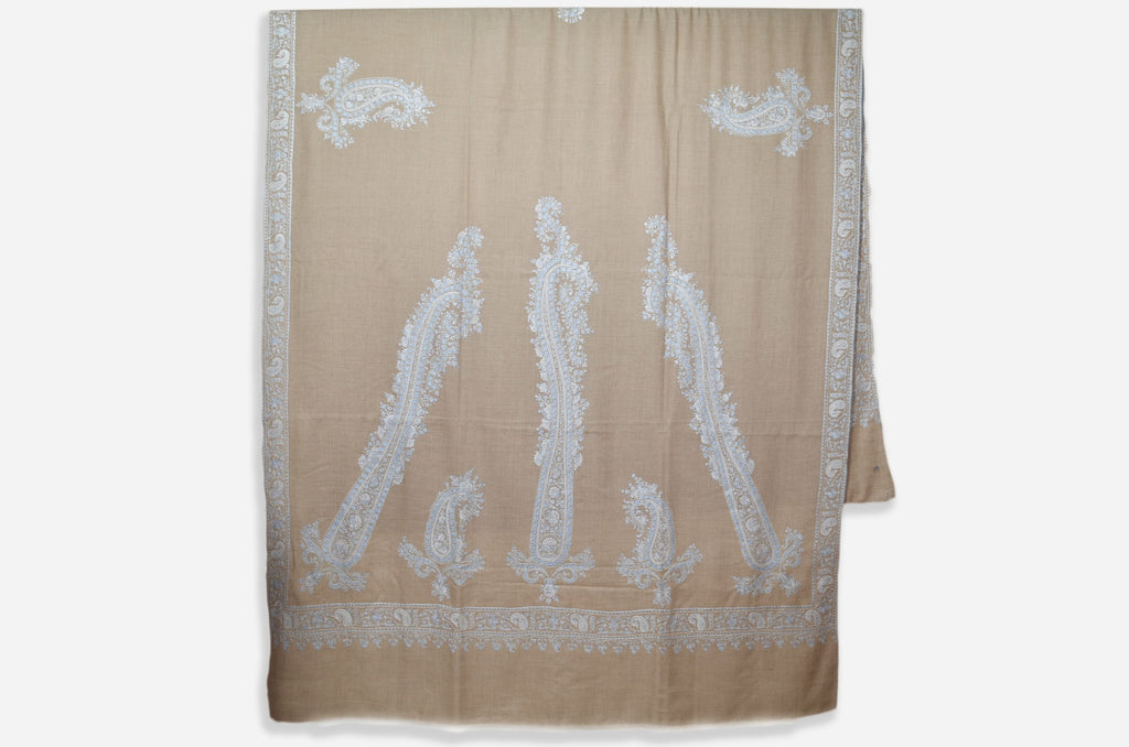 Oversized 3 Yard Pashmina Embroidery Shawl