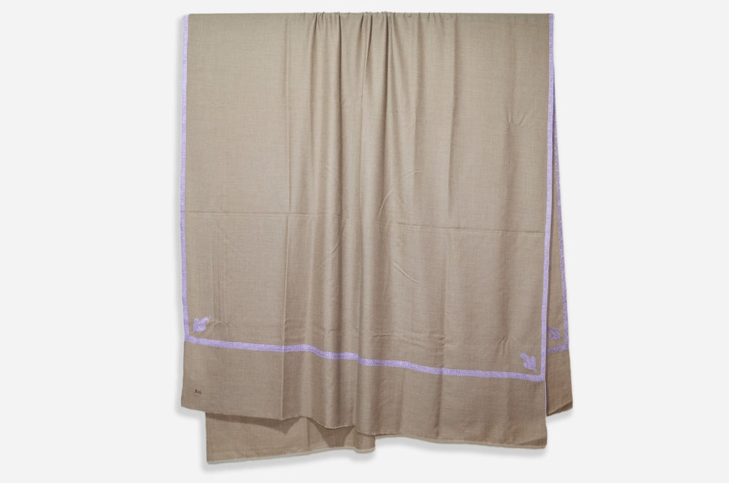 Oversized 3 Yard Pashmina Border Embroidery Shawl