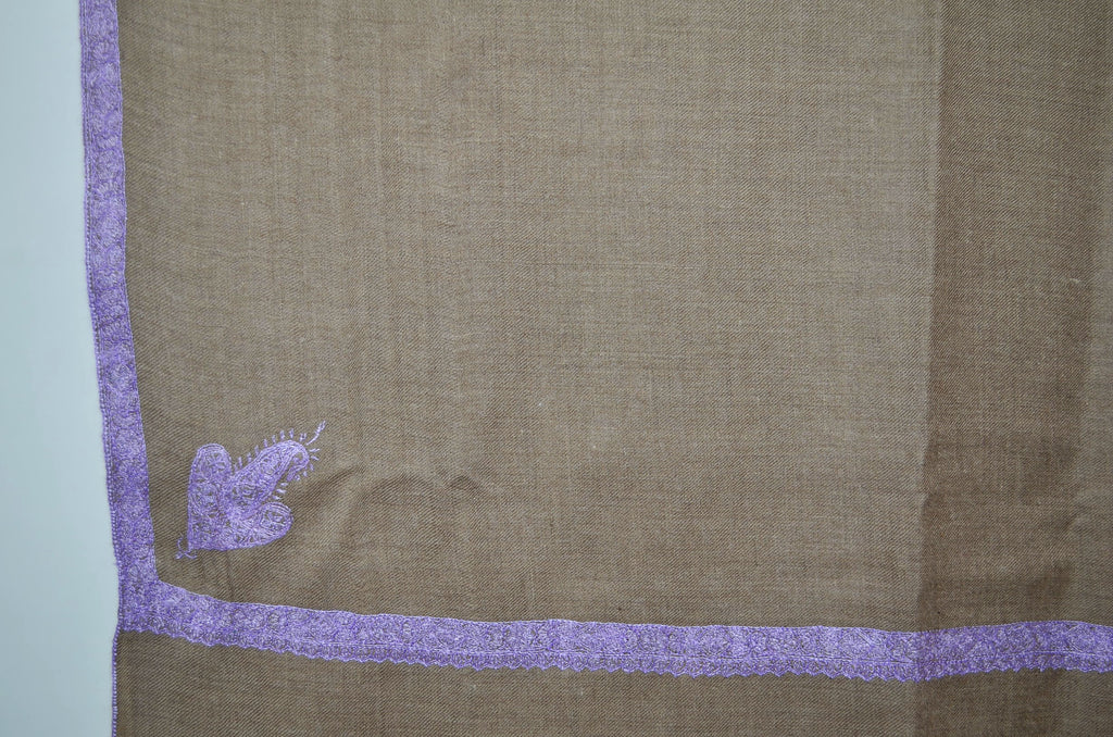 Oversized 3 Yard Pashmina Border Embroidery Shawl